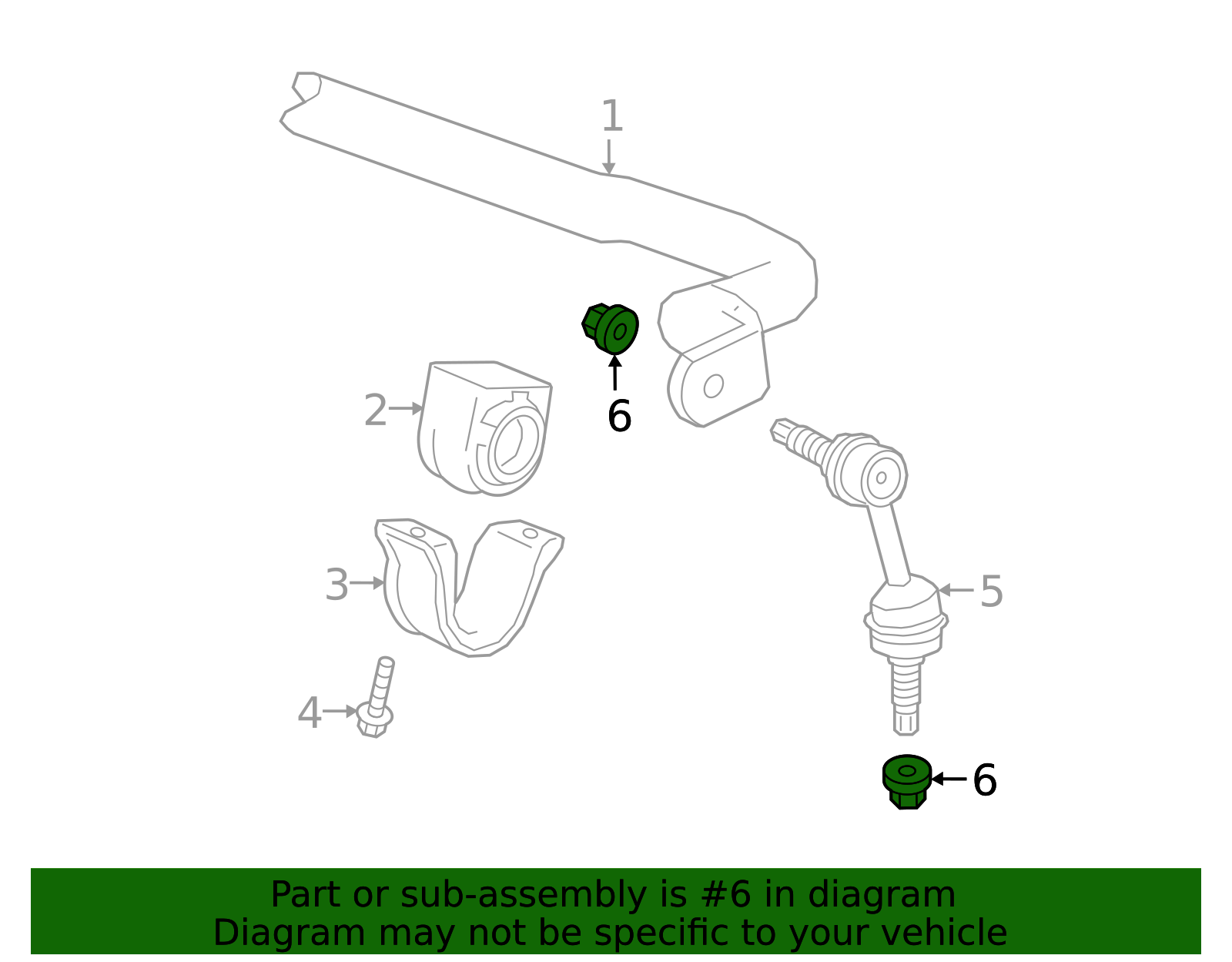 Suspension Stabilizer Bar Link Nut - GM (11547369)