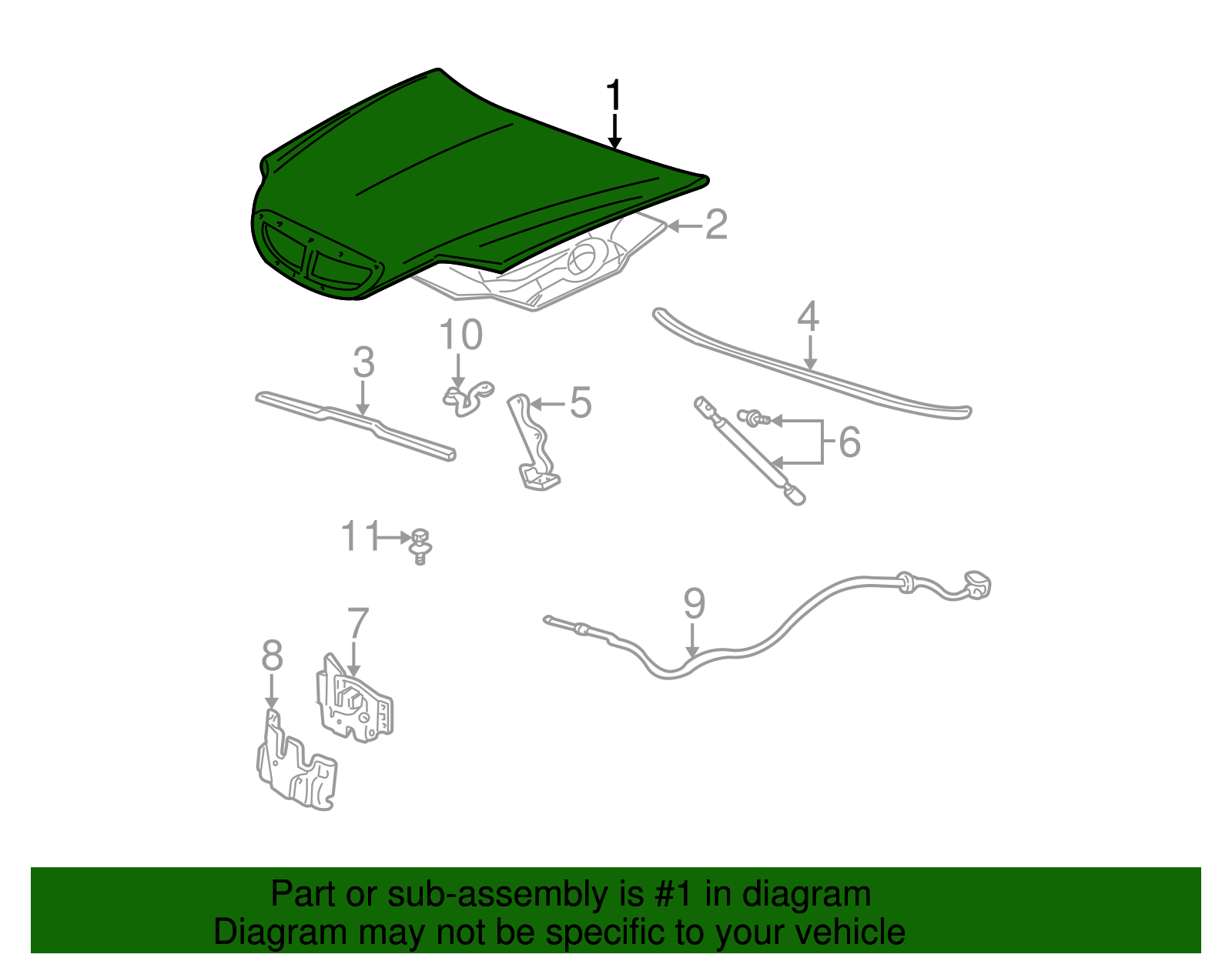 Hood Panel - Ford (YF4Z-16612-BA)
