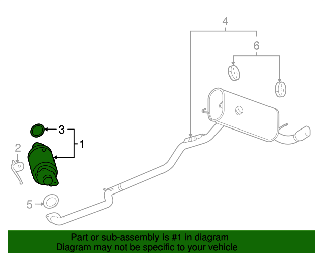 20062010 GM 3Way Catalytic Converter with Studs and Seals 12597268