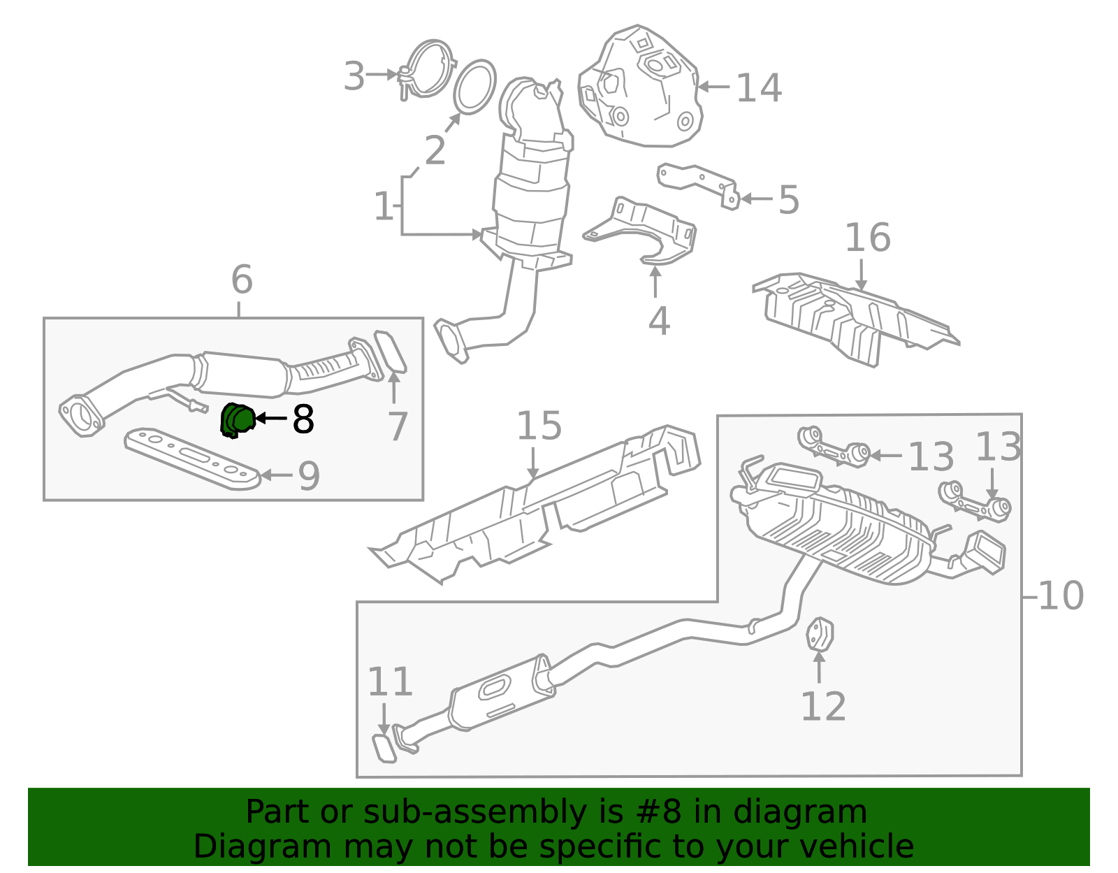 Exhaust Front Insulator - Cadillac (84134015)
