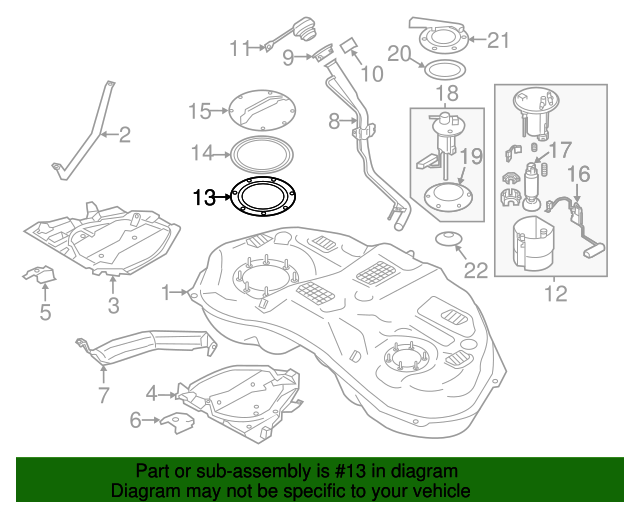 20082021 Subaru Fuel Pump Assembly Gasket 42025AG000 Subaru Parts Store