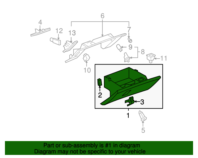 15924028 GM Glove Box Assembly GM Parts Store