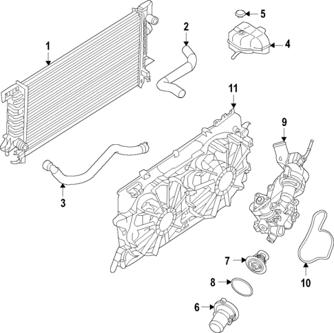 Radiator & Components for 2021 Ford Bronco TascaParts