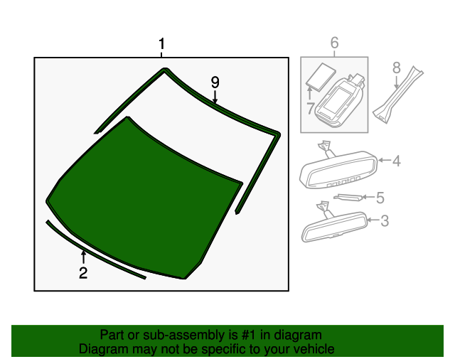 20142015 Mazda CX5 Glass Windshield KJ0463900B