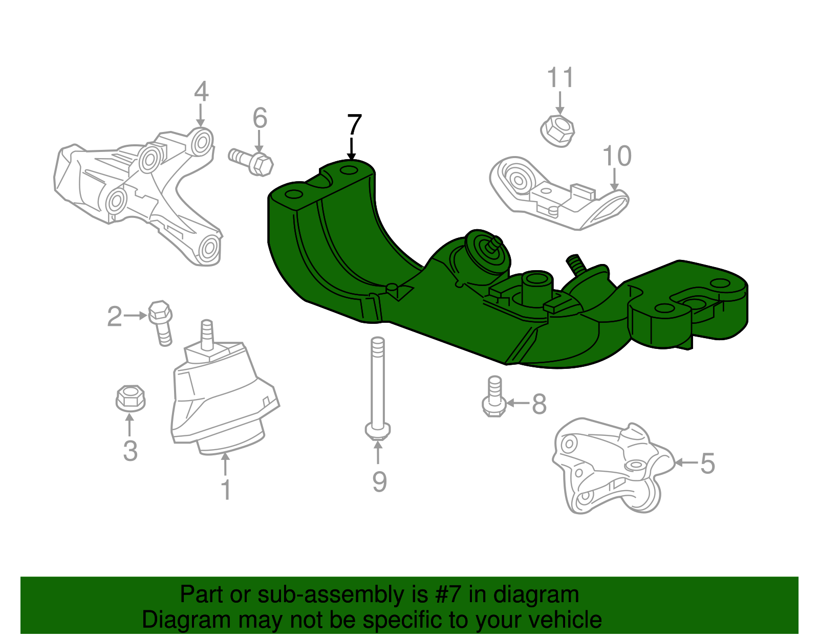Transmission Mount - Cadillac (84119724)