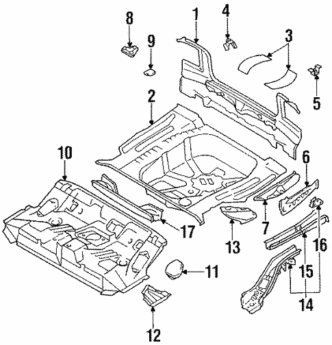 Rear Body for 1991 Toyota Corolla #0