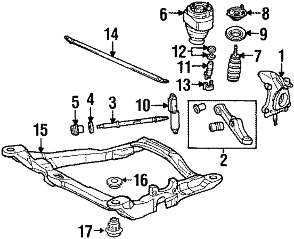 Suspension Cross-Member Lower Insulator - Ford (YF1Z-5400155-AA)