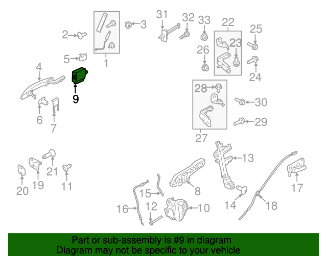20132023 Ford Power Window Control Module DG9Z14B291XC Varsity Ford