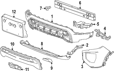 thumbnail image 2 of Front Bumper Bracket Driver Side For 2004-2012 Chevy Colorado GMC Canyon – GM1066176 2 of 3