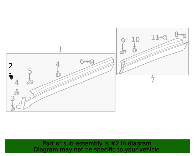 2021-2024 GM Front Rocker Molding Retainer Nut 11603682 GM ...