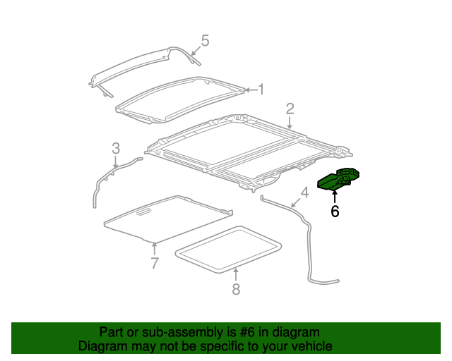 22756140 GM Sunroof Actuator GM Parts Store