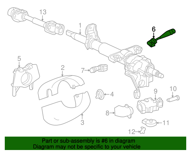 20002005 Saturn Windshield Wiper and Windshield Washer Switch 15817766