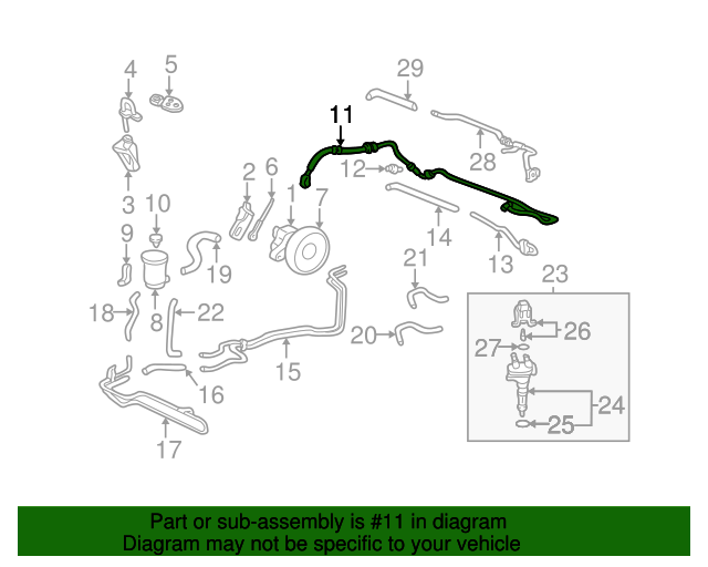 53713S0KA04 Hose, Power Steering Feed 19992003 Acura TL My Acura