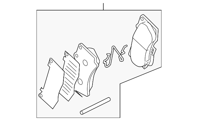 Front Disc Brake Pad Set with Springs, Clips, Pins and Shims - GM (19356362)