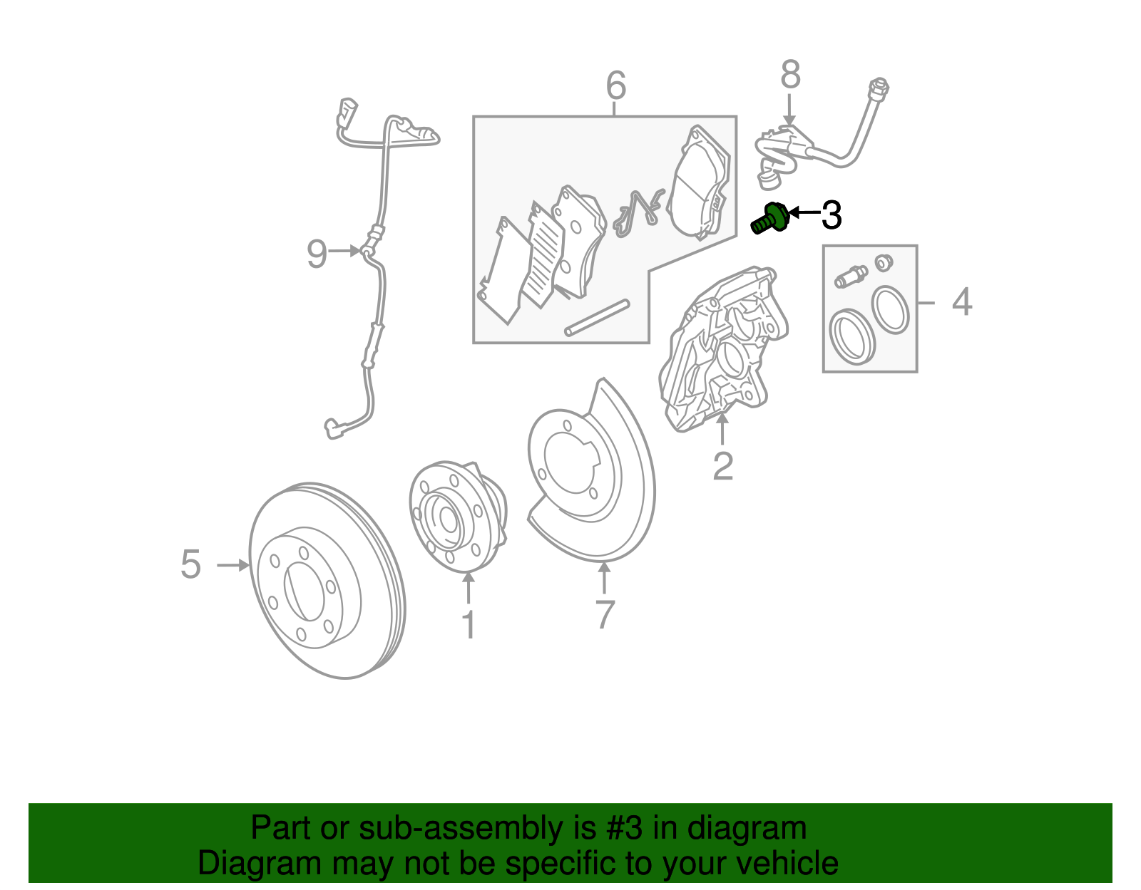 M14x1.5x37.5 Front Disc Brake Caliper Bolt - GM (15098000)