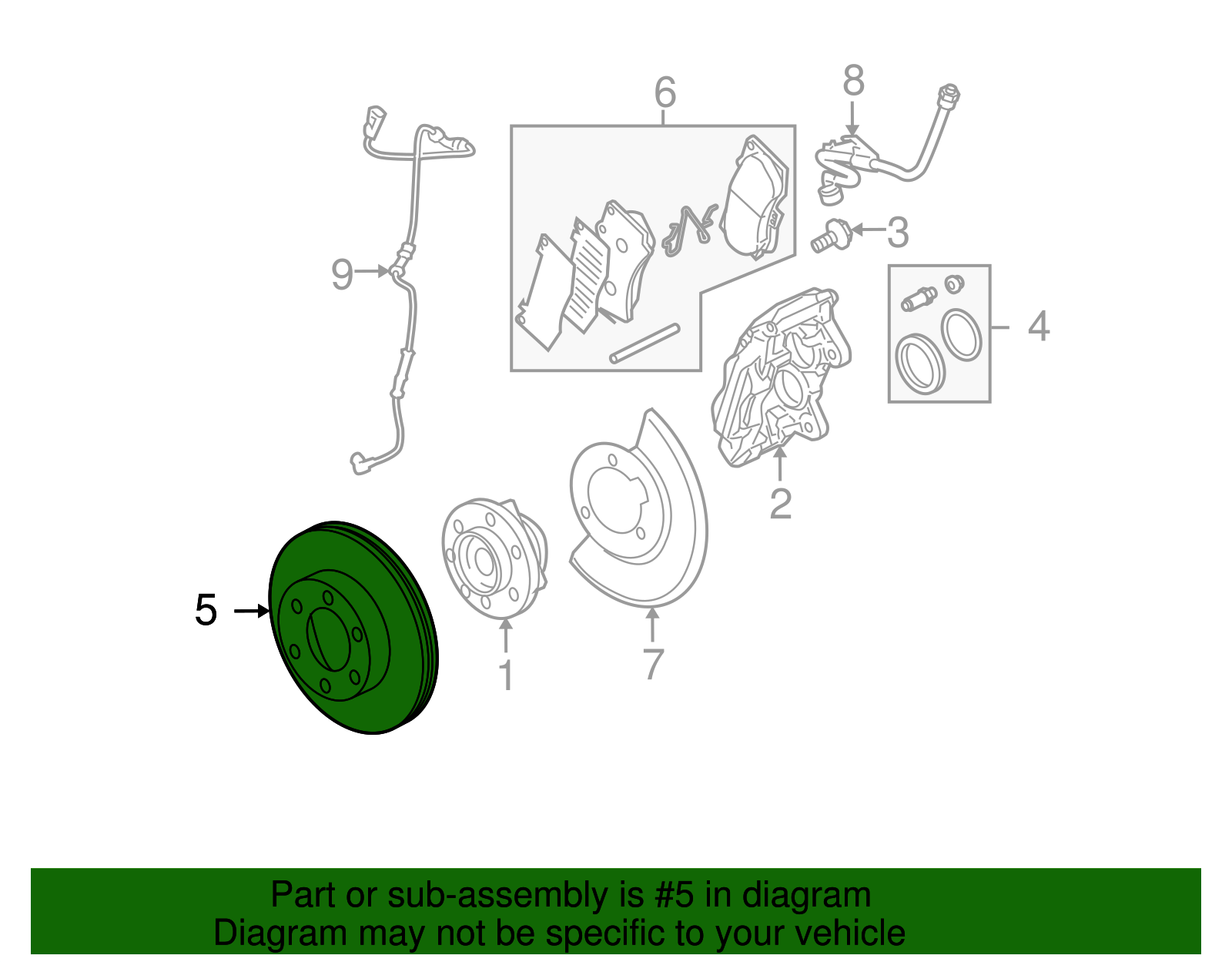 Front Disc Brake Rotor - GM (15202106)