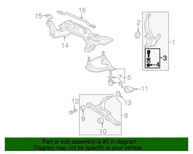 19942001 Acura Integra Joint, Ball (Lower) (Musashi) 51220S04003