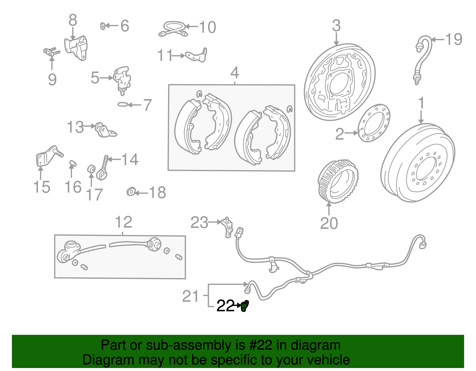 Rear Speed Sensor - Toyota (04895-35010)