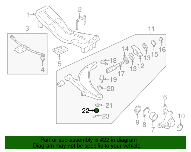 Ball Joint Castle Nut Subaru (023212017) Subaru Parts