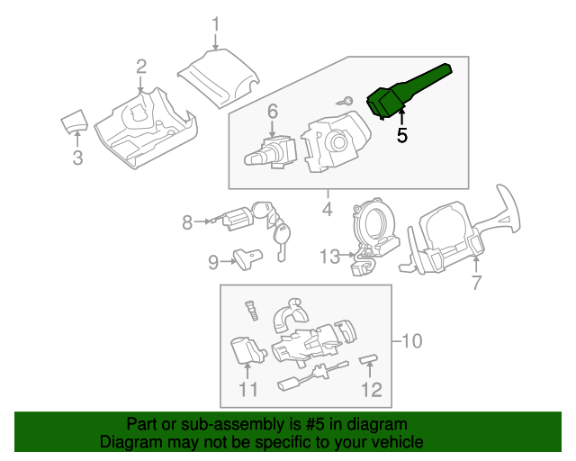 20082017 Mitsubishi Lancer Wiper Switch 8612A043 Mitsubishi Parts