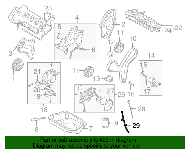 19982002 Mazda 626 Dipstick Tube KL0110440A