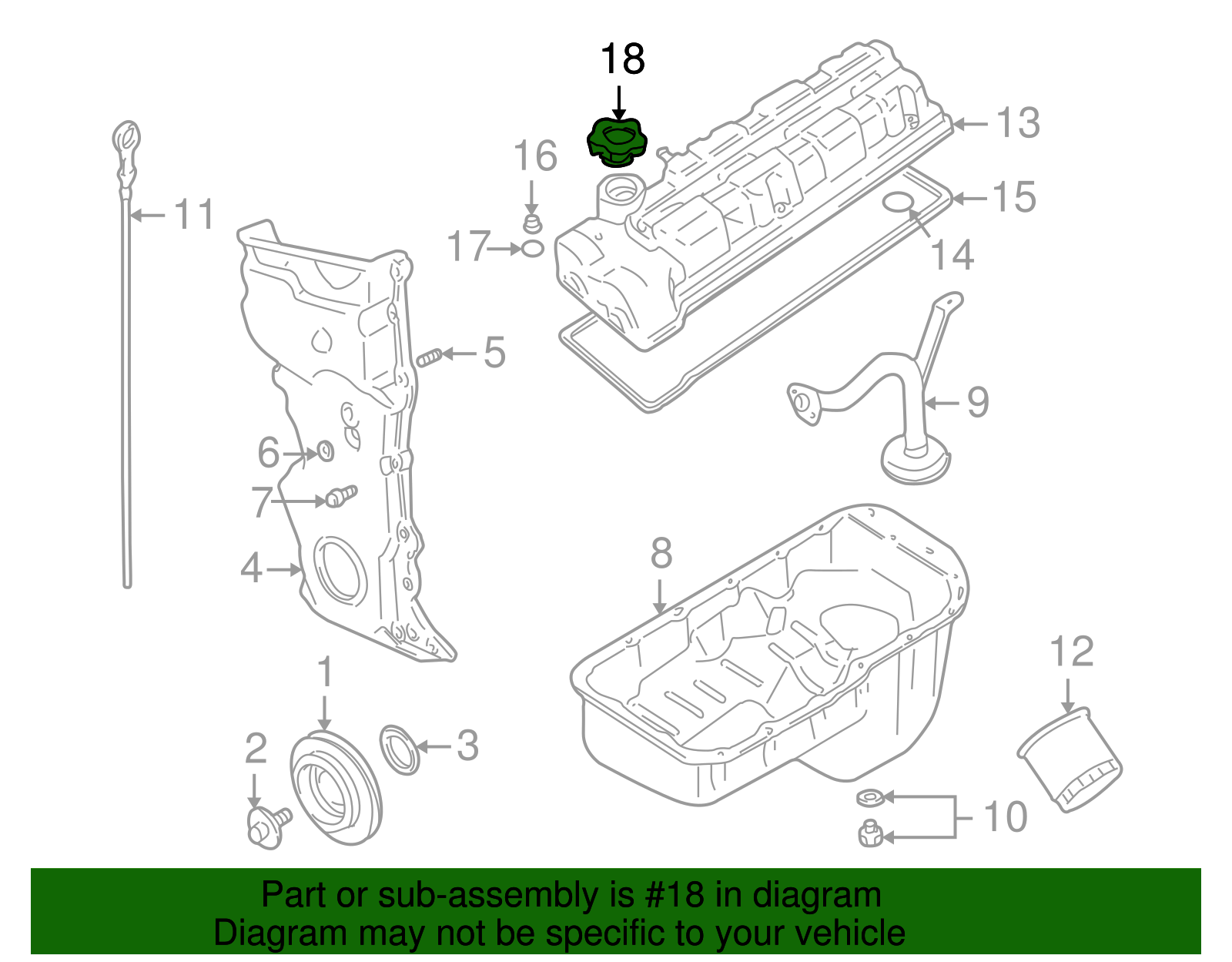 Engine Oil Filler Cap - GM (91177147)