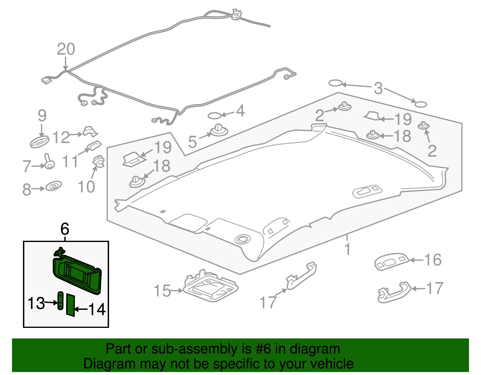 Shale Driver Side Sun Visor - Buick (90925514)