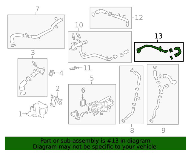 20202023 Cadillac Engine Coolant Air Bleed Pipe 55503531 Marty's Parts