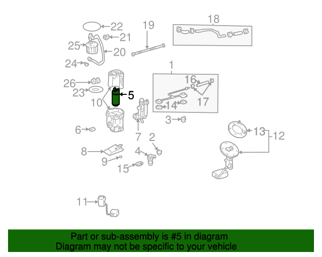 2322120040 Fuel Pump 20012010 Toyota OEM Parts To You