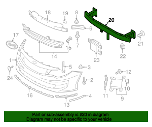 2016-2018 Kia Optima OEM NEW 16-18 Kia Optima Sedan 1.6L Engine Beam ...