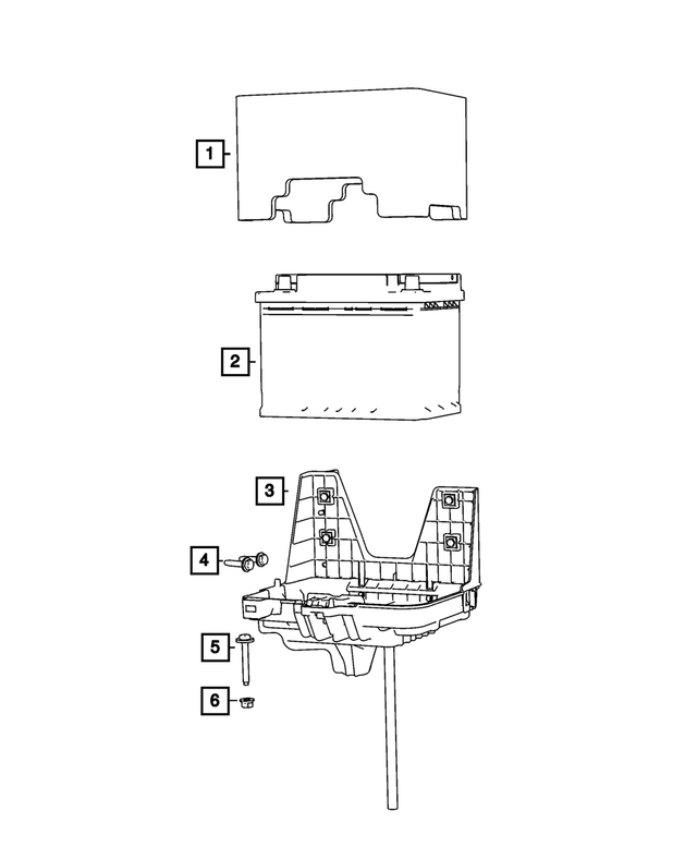 68081607AF Battery Tray 20122019 Fiat 500 Mopar Wholesale Parts