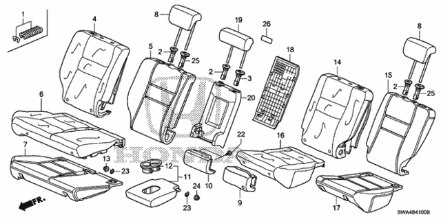 Rear Seat for 2008 Honda CR-V #0