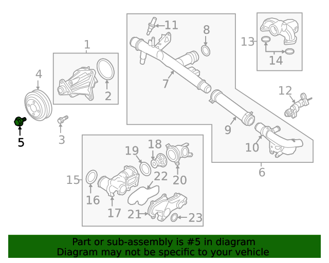 Ford 4R8Z6A345A Fan Pulley Bolt 20182021 Ford F150 OEM Ford Parts & Accessories