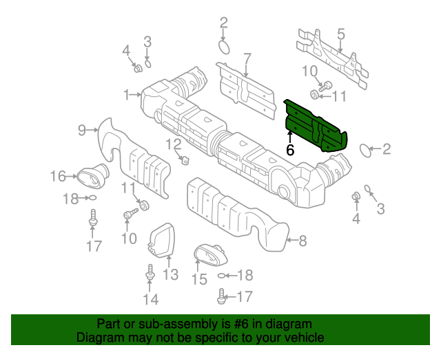 20012009 Porsche 911 Exhaust Heat Shield 99611120872 Porsche Marin
