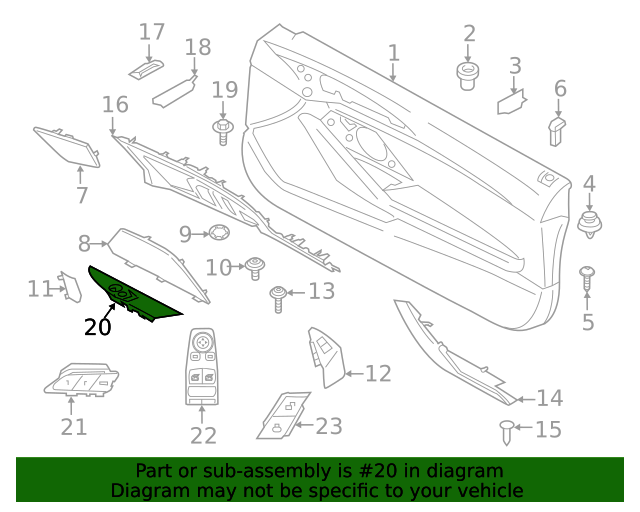 51-41-7-948-081 - Switch Bezel - 2020-2024 BMW | Buy BMW Parts Now