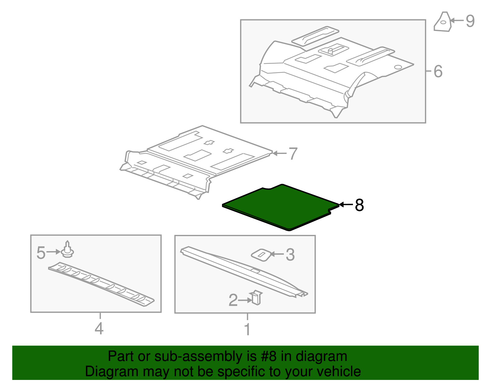 Rear Floor Mat - GM (94672831)