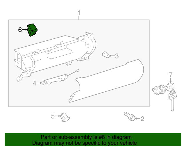 5556006110C0 Glove Box Latch 20122017 Toyota Camry OEM Genuine Parts