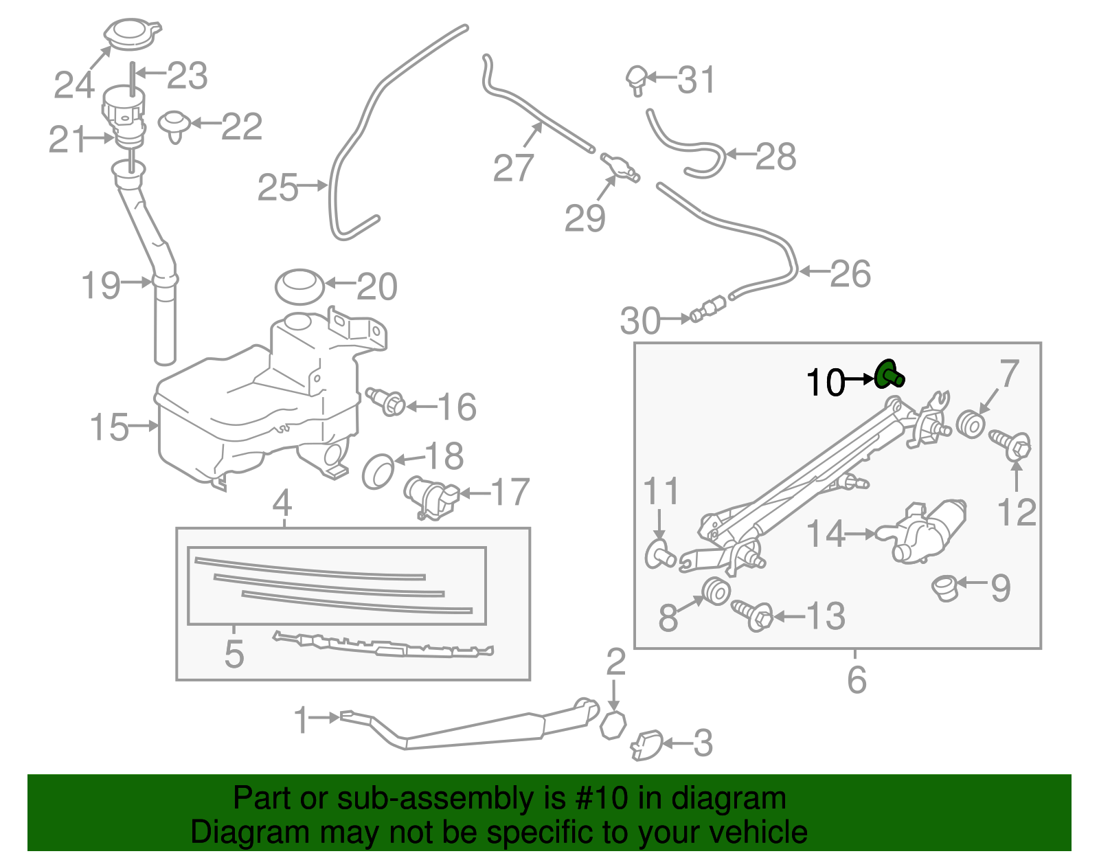 Wiper Linkage Collar - Toyota (SU003-02666)