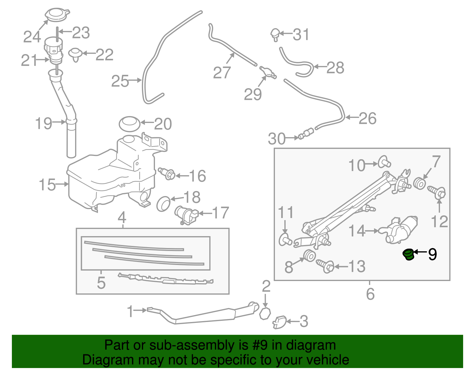 Wiper Linkage Cushion - Toyota (SU003-02686)