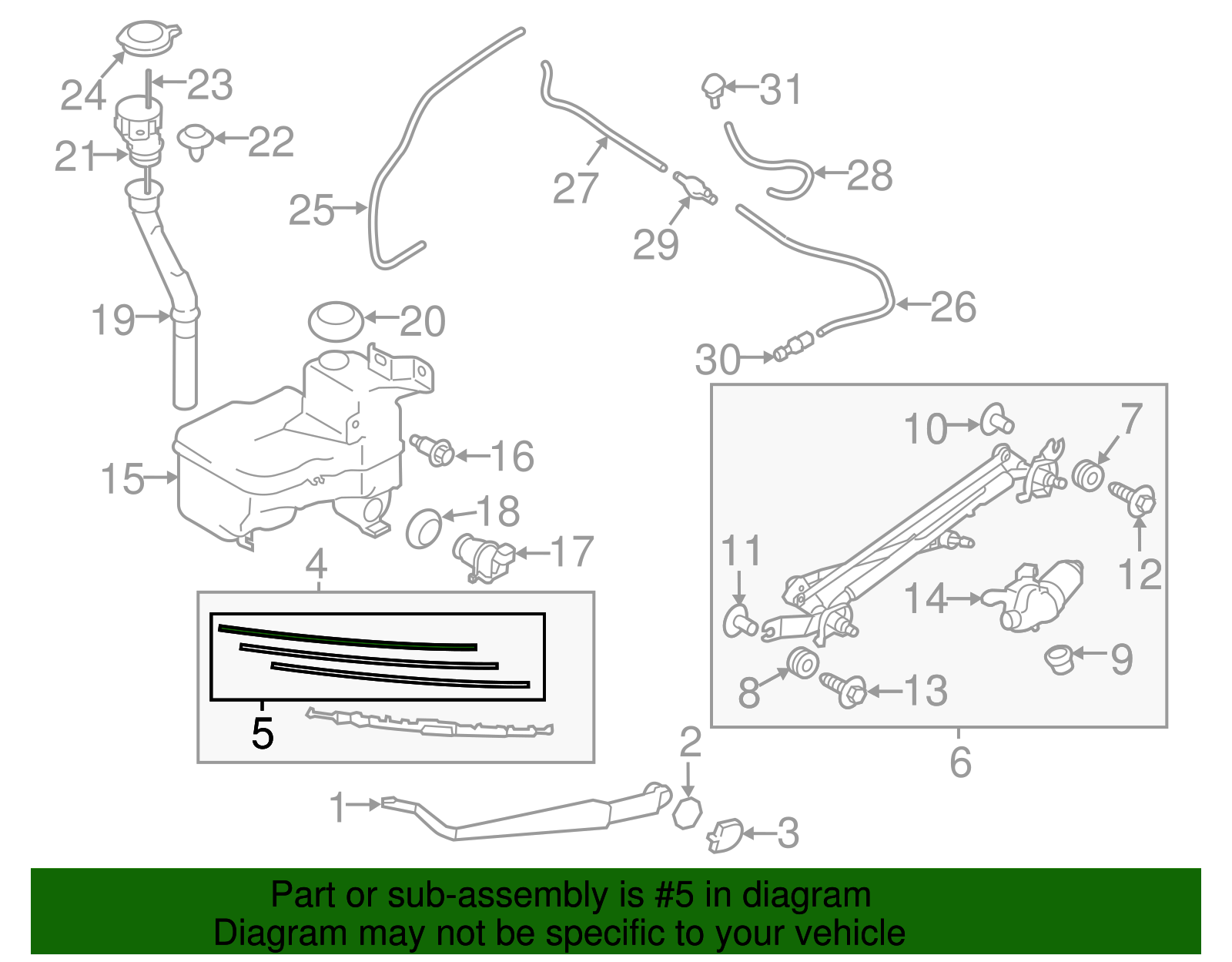 Windshield Wiper Blade Refill (Right) - Scion (SU003-04214)
