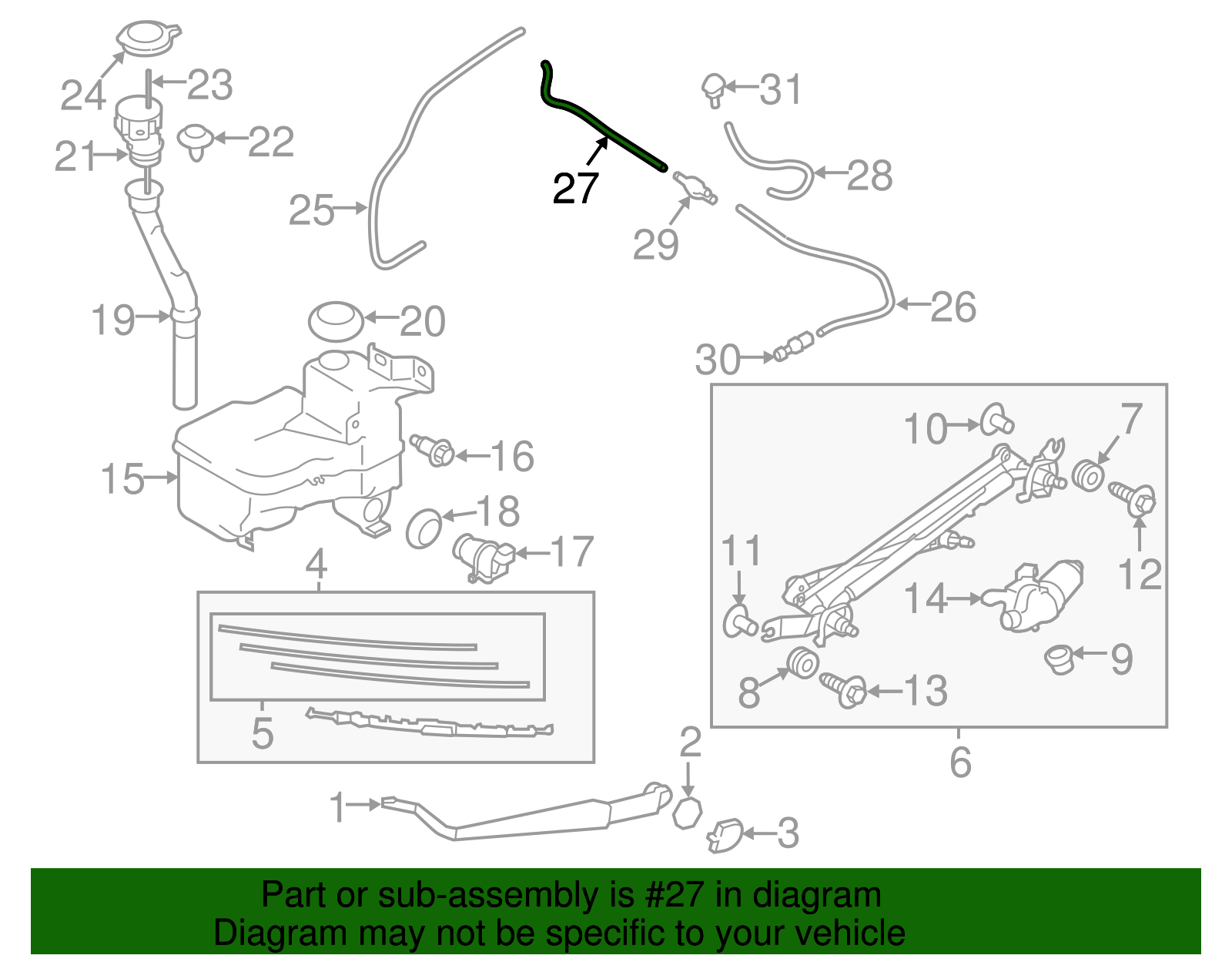 Washer Hose - Scion (SU003-02723)