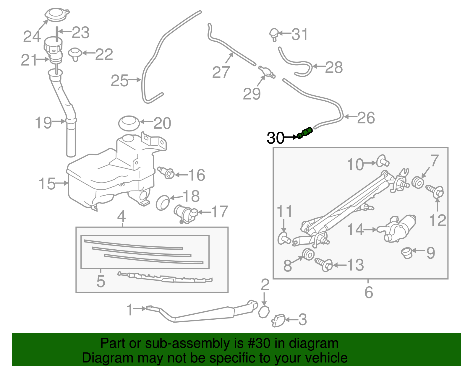 Windshield Washer Hose Connector - Scion (SU003-02717)