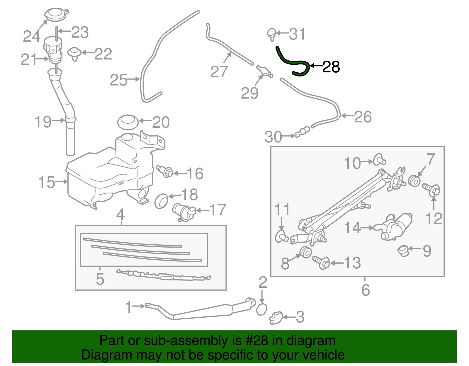 Washer Hose - Scion (SU003-02724)