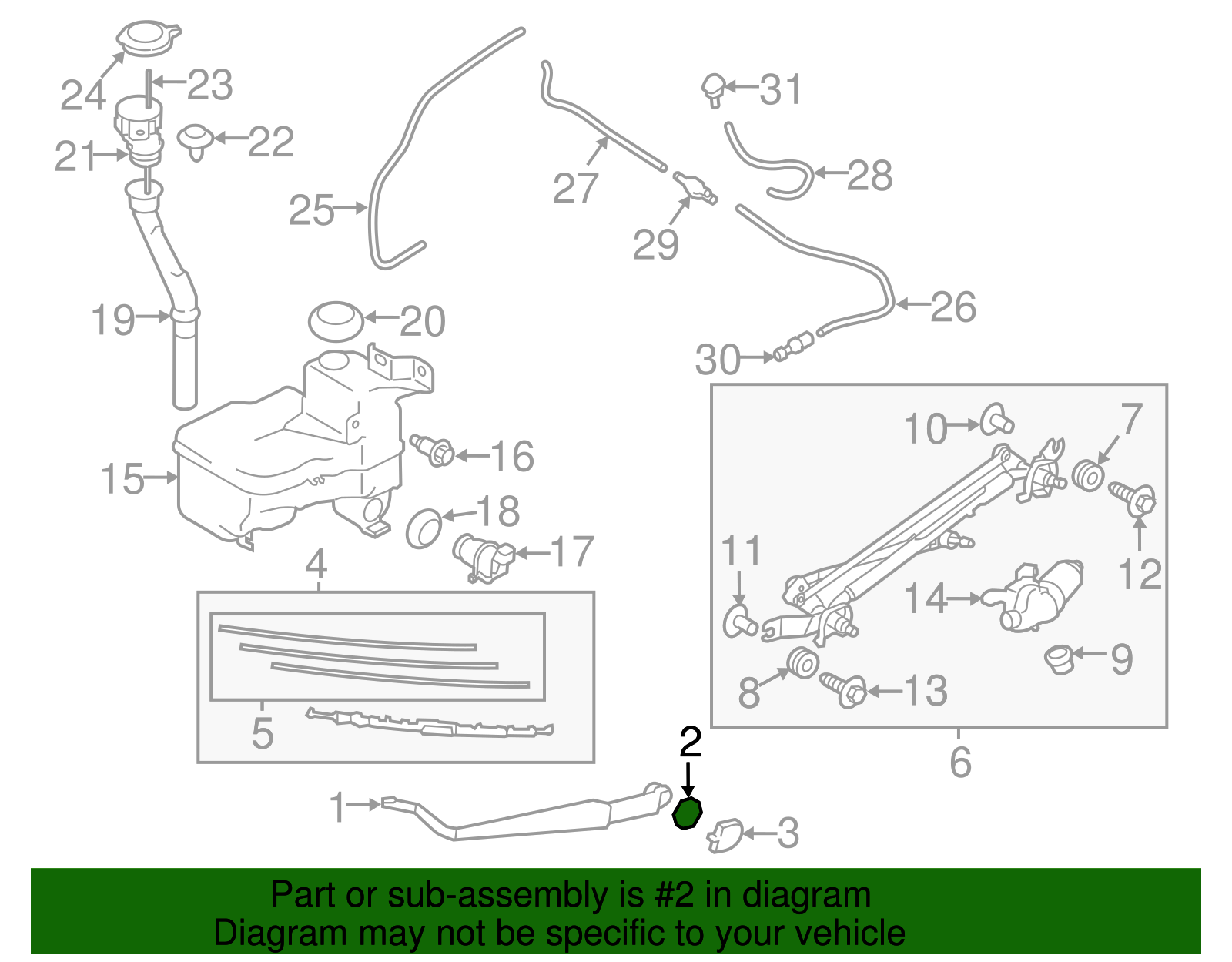 Wiper Arm Nut - Scion (SU003-04731)