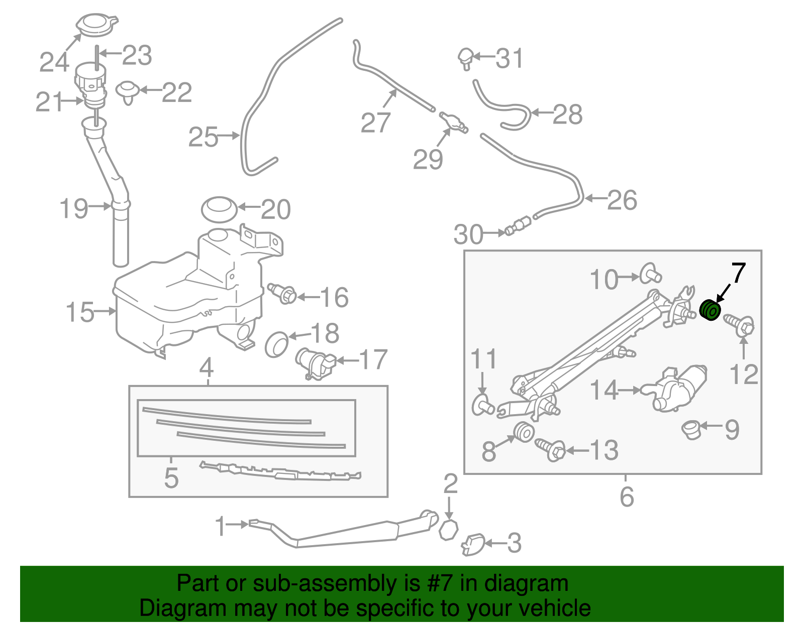 Wiper Linkage Cushion - Scion (SU003-02684)