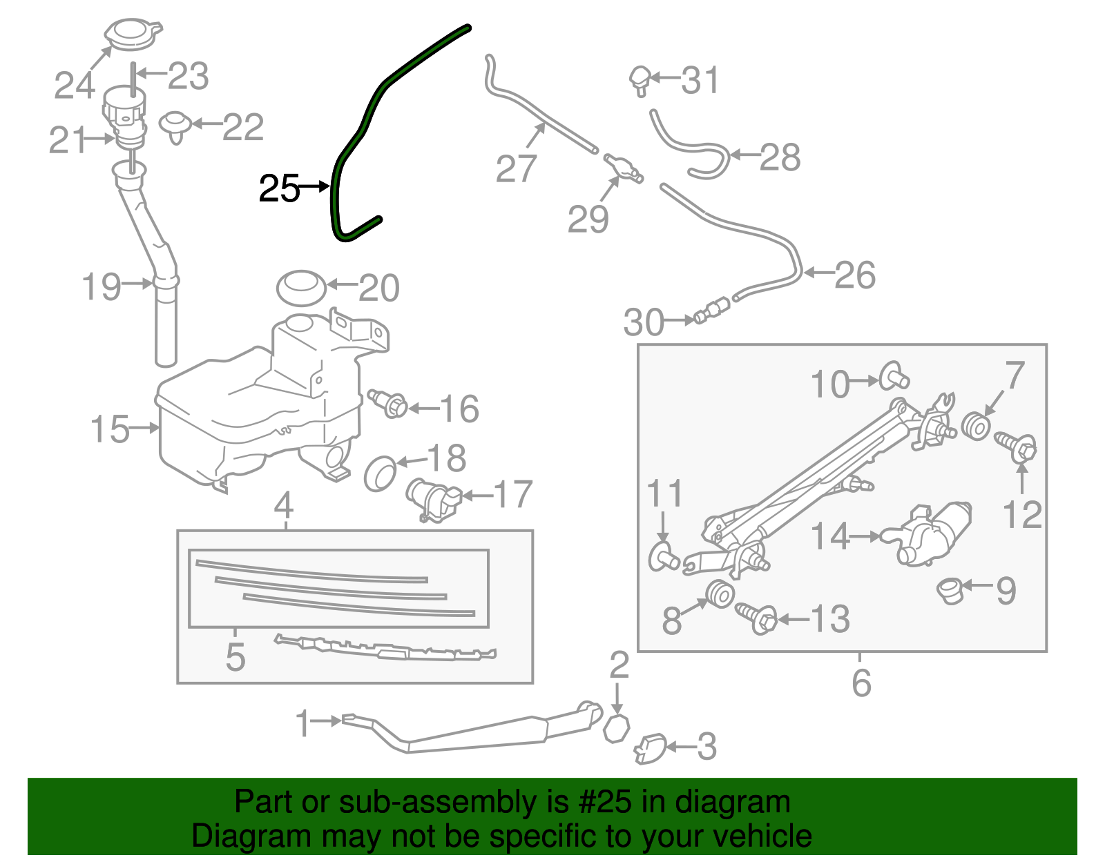 Washer Hose - Scion (SU003-02725)