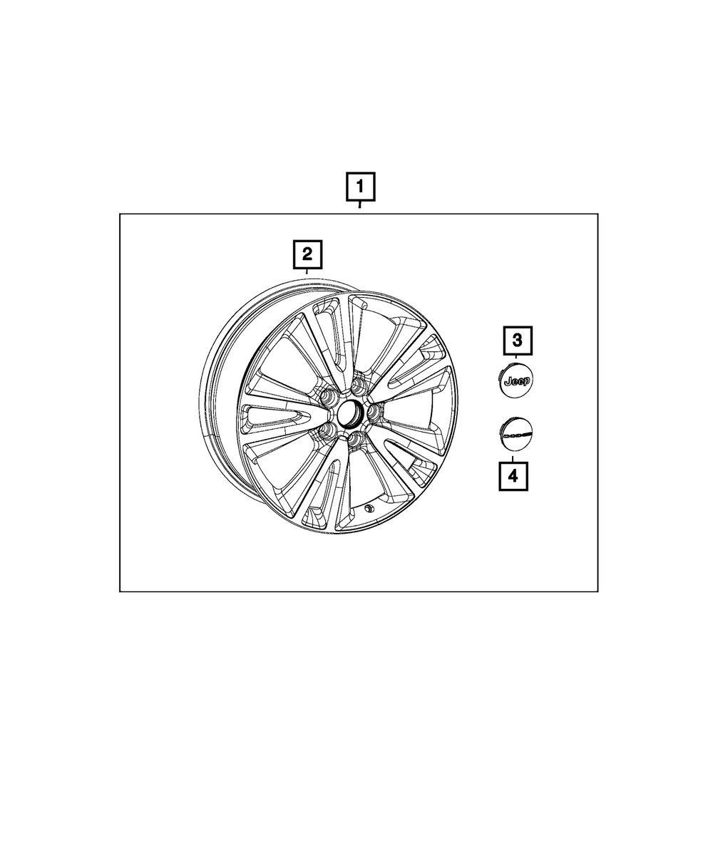 Genuine Chrysler 1LB77SZ0AB Wheel Center Cap