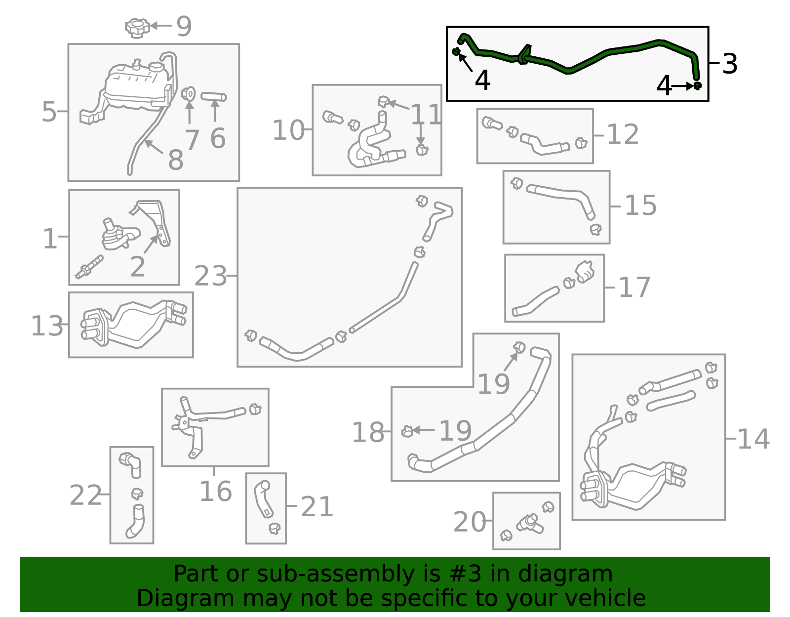 Engine Coolant Air Bleed Hose - GM (84065808)