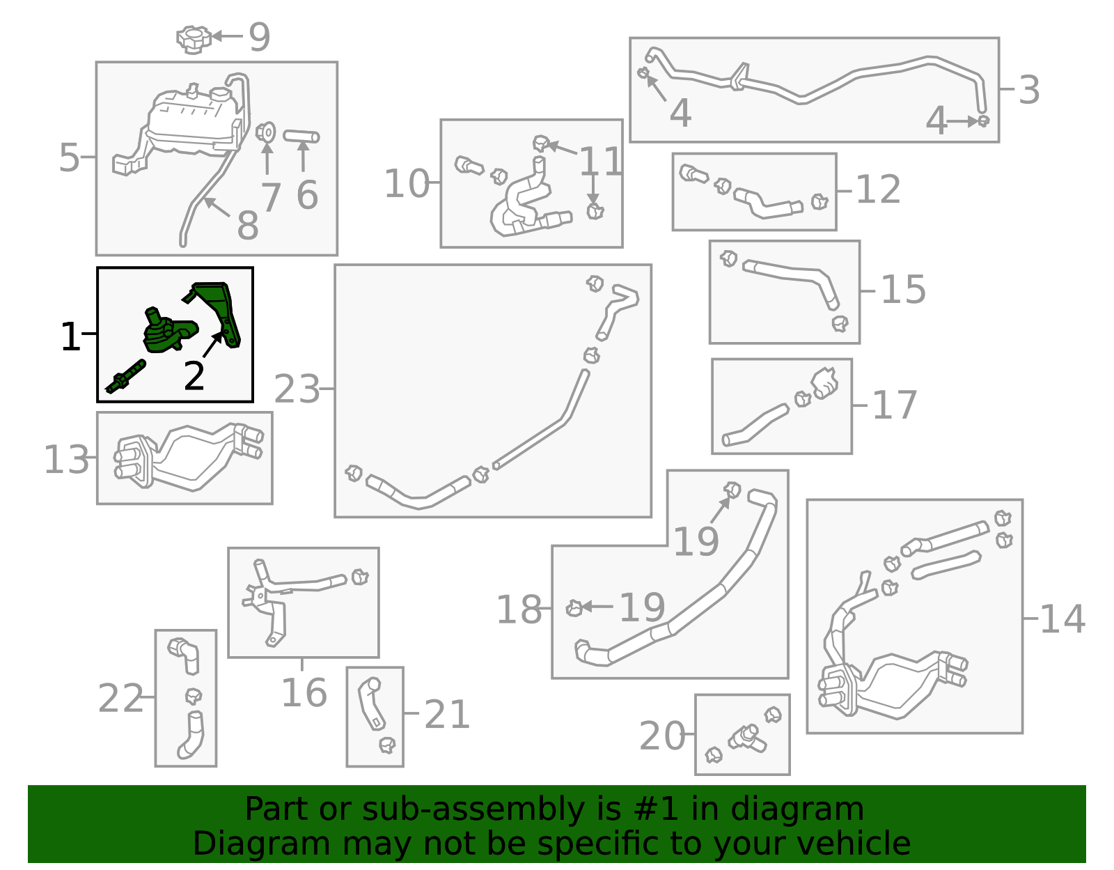 Heater Coolant Pump with Bracket - GM (84065791)