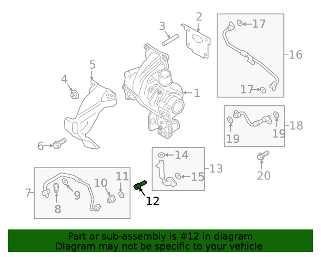 20182021 Ford Turbocharger Boost Pressure Solenoid Filter JT4Z6C683A